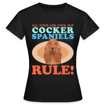 Cocker Spaniel Cocker Spaniel Gift - Women's T-Shirt - black - Front - AI Model Female 172 dark (172cm)