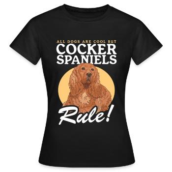 Cocker Spaniel Cocker Spaniel Gifts - Women's T-Shirt - black - Front - AI Model Female 172 dark (172cm)