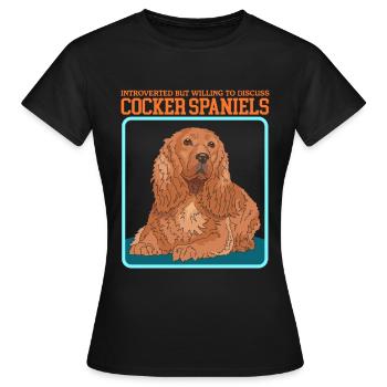 Cocker Spaniel Cocker Spaniel Gifts - Women's T-Shirt - black - Front - AI Model Female 172 dark (172cm)