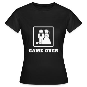 Game Over Hochzeit - Frauen T-Shirt - Schwarz - Vorne - AI Model Female 172 dark (172cm)