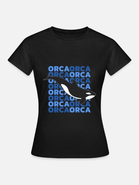 Orca Wal - Frauen T-Shirt - Schwarz