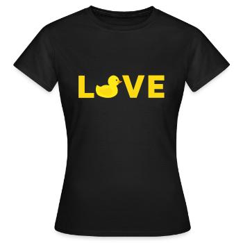 Badeente Gummiente - Frauen T-Shirt - Schwarz - Vorne - AI Model Female 172 dark (172cm)