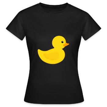 Badeente Gummiente - Frauen T-Shirt - Schwarz - Vorne - AI Model Female 172 dark (172cm)