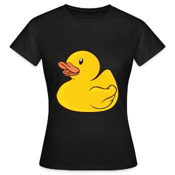 Badeente Gummiente - Frauen T-Shirt - Schwarz - Vorne - AI Model Female 172 dark (172cm)
