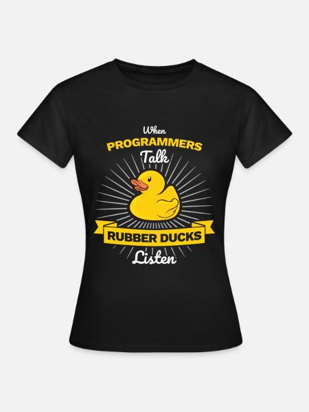 Programmierer Gummiente Debug - Dame-T-shirt - sort
