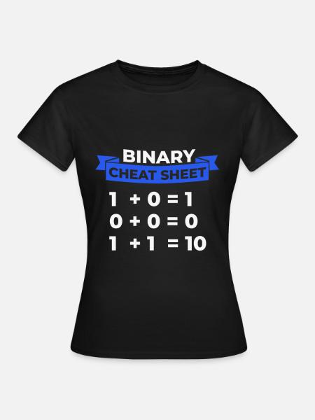 Programmierer Binär - Dame-T-shirt - sort