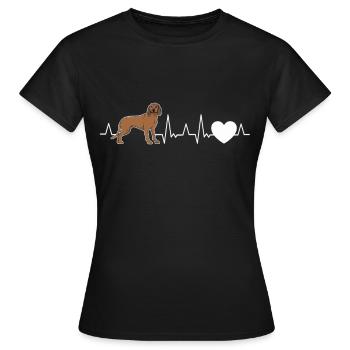 Bayerischer Gebirgsschweisshund Herzschlag BGS - Frauen T-Shirt - Schwarz - Vorne - AI Model Female 172 dark (172cm)
