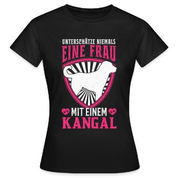 Kangal Frau Anatolischer Hirtenhund Karabasch - Frauen T-Shirt - Schwarz - Vorne - AI Model Female 172 dark (172cm)