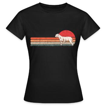 Chien de loup irlandais Vintage Irish Wolfhound Retro - T-shirt Femme - noir - Devant - AI Model Female 172 dark (172cm)