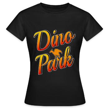 Dino Park T-Rex dinosaures Préhistoire - T-shirt Femme - noir - Devant - AI Model Female 172 dark (172cm)