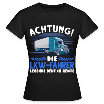 LKW-Fahrer Legende Lastwagen Spedition LKW - Frauen T-Shirt - Schwarz - Vorne - AI Model Female 172 dark (172cm)
