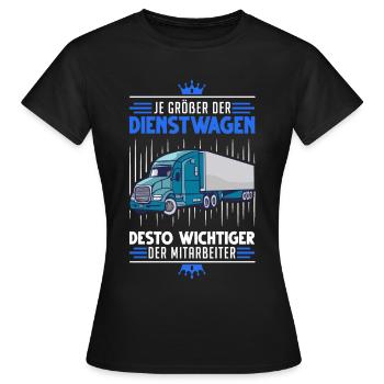 LKW-Fahrer Dienstwagen Lastwagen Spedition LKW - Frauen T-Shirt - Schwarz - Vorne - AI Model Female 172 dark (172cm)