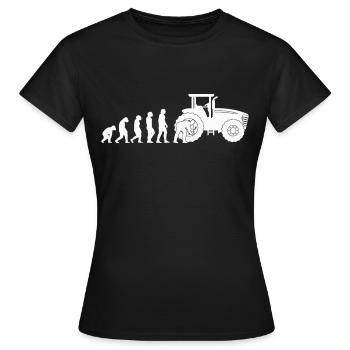 Mécanicien de machines agricoles Evolution tracteur cadeau - T-shirt Femme - noir - Devant - AI Model Female 172 dark (172cm)