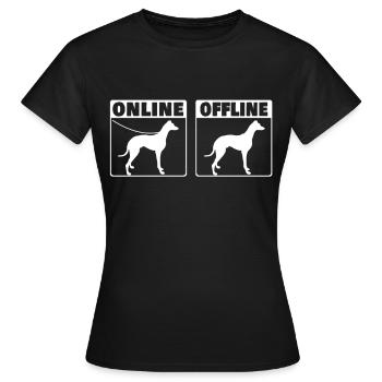 Whippet Hund Online Windhund Sighthound - Frauen T-Shirt - Schwarz - Vorne - AI Model Female 172 dark (172cm)