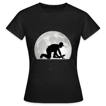 Tiler Moon Mosaic Layer Plate Layer - Women's T-Shirt - black - Front - AI Model Female 172 dark (172cm)