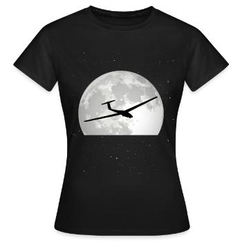 Planeur Lune Planeurs Planeurs - T-shirt Femme - noir - Devant - AI Model Female 172 dark (172cm)