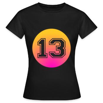 Retro 13. Geburtstag Dreizehn Jahre alt Geschenk - Frauen T-Shirt - Schwarz - Vorne - AI Model Female 172 dark (172cm)