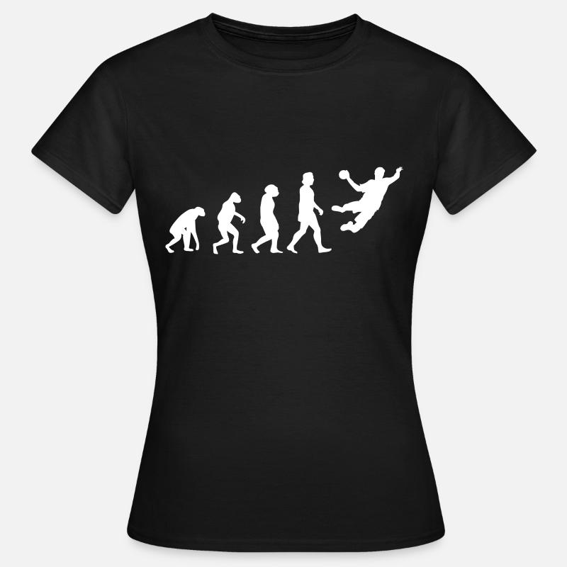 Handballer Evolution Handball Handballteam - Frauen T-Shirt - Schwarz