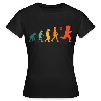 Imker Evolution Retro Biene Bienenzüchter - Frauen T-Shirt - Schwarz - Vorne - AI Model Female 172 dark (172cm)