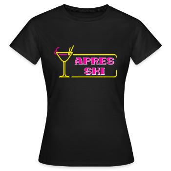 Apres Ski Party - Frauen T-Shirt - Schwarz - Vorne - AI Model Female 172 dark (172cm)