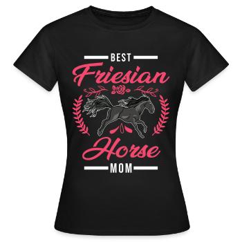 Meilleur cheval frison Maman Cheval frison Cheval frison - T-shirt Femme - noir - Devant - AI Model Female 172 dark (172cm)