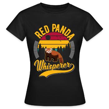 Red Panda Whisperer Roter Panda - Frauen T-Shirt - Schwarz - Vorne - AI Model Female 172 dark (172cm)