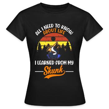 Mouffette puante - T-shirt Femme - noir - Devant - AI Model Female 172 dark (172cm)