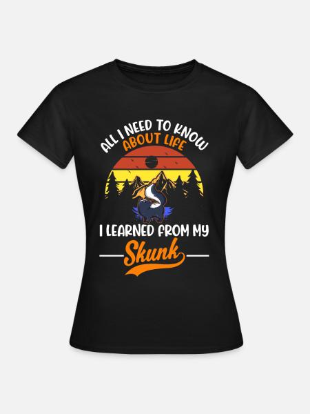 Stinktier Skunk - Frauen T-Shirt - Schwarz