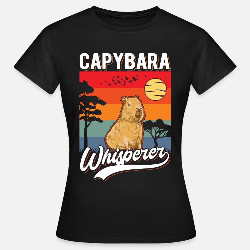 Capybara Flüsterer Capybara Whisperer - Frauen T-Shirt - Schwarz