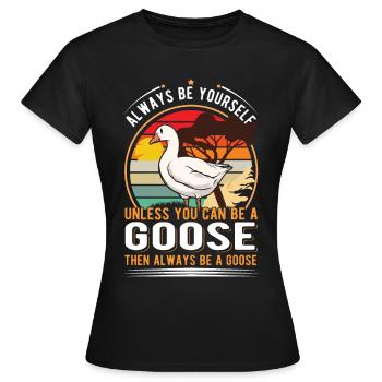Oies Oies Oie Éleveuse Oie - T-shirt Femme - noir - Devant - AI Model Female 172 dark (172cm)