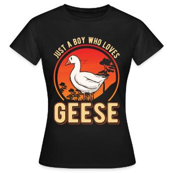 Oies Jeune oie éleveuse oie - T-shirt Femme - noir - Devant - AI Model Female 172 dark (172cm)