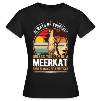 Suricate Cadeau Suricate Suricate - T-shirt Femme - noir - Devant - AI Model Female 172 dark (172cm)