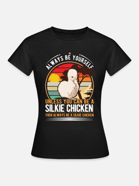 Seidenhuhn Geschenk Silkie Chicken - T-shirt dam - svart