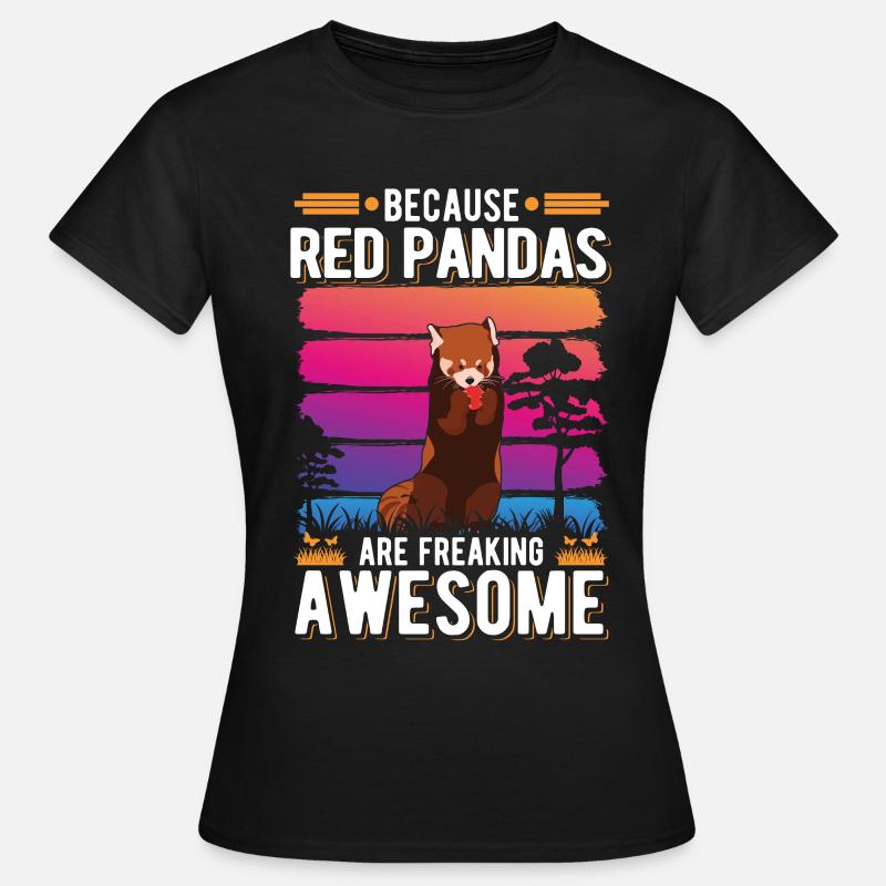 Parce que les pandas roux sont impressionnants - T-shirt Femme - noir