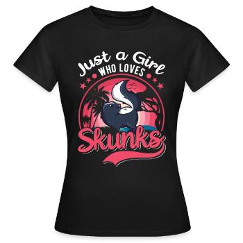 Skunk Girl Skunk - Women's T-Shirt - black - Front - AI Model Female 172 dark (172cm)