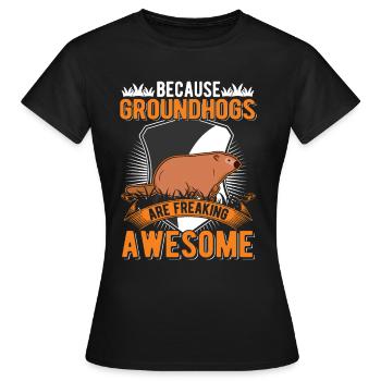 Marmotte Marmotte Forêt Marmotte Marmotte - T-shirt Femme - noir - Devant - AI Model Female 172 dark (172cm)