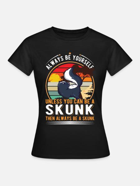 Stinktier Geschenk Skunk - Frauen T-Shirt - Schwarz