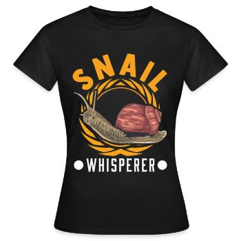 Schnecken Flüsterer Snail Whisperer - Frauen T-Shirt - Schwarz - Vorne - AI Model Female 172 dark (172cm)