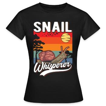 Schneckenflüsterer Schnecke Snail Whisperer - Frauen T-Shirt - Schwarz - Vorne - AI Model Female 172 dark (172cm)
