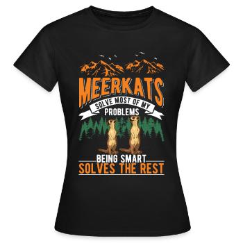 Suricate Cadeau Suricate Suricate - T-shirt Femme - noir - Devant - AI Model Female 172 dark (172cm)
