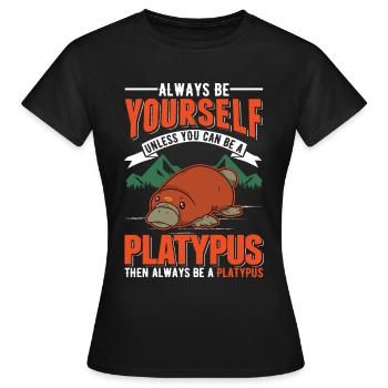 Ornithorynque Cadeau Ornithorynque - T-shirt Femme - noir - Devant - AI Model Female 172 dark (172cm)
