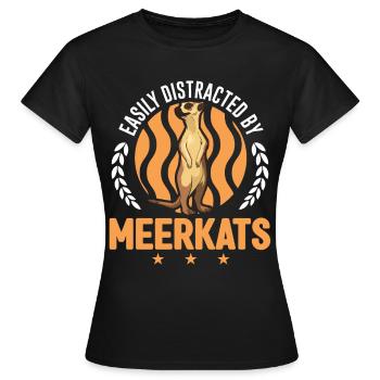 Suricate Cadeau Suricate Suricate - T-shirt Femme - noir - Devant - AI Model Female 172 dark (172cm)
