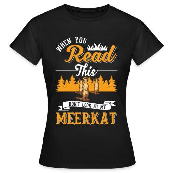 Suricate Cadeau Suricate Suricate - T-shirt Femme - noir - Devant - AI Model Female 172 dark (172cm)