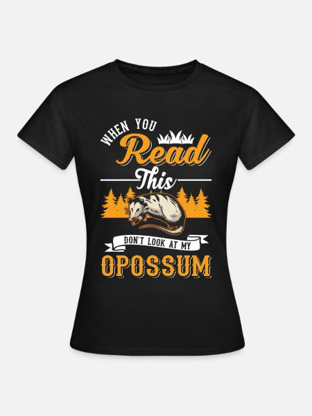 Opossum Geschenk Possum Beutelratte - Frauen T-Shirt - Schwarz