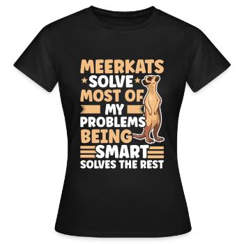 Suricate Cadeau Suricate Suricate - T-shirt Femme - noir - Devant - AI Model Female 172 dark (172cm)