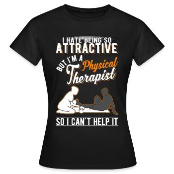 Physiothérapie attrayante Physiothérapie Physio - T-shirt Femme - noir - Devant - AI Model Female 172 dark (172cm)