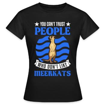 Suricate Cadeau Suricate Suricate - T-shirt Femme - noir - Devant - AI Model Female 172 dark (172cm)