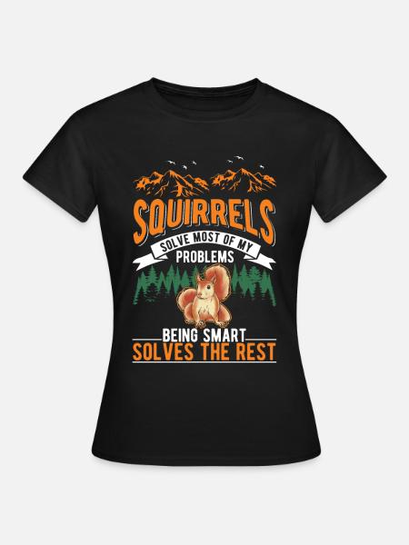 Eichhörnchen Geschenk Grauhörnchen Squirrel - Frauen T-Shirt - Schwarz