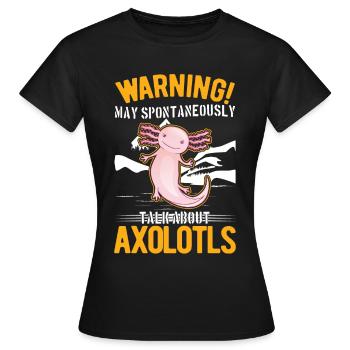 Axolotl Cadeau Queue Lurch - T-shirt Femme - noir - Devant - AI Model Female 172 dark (172cm)