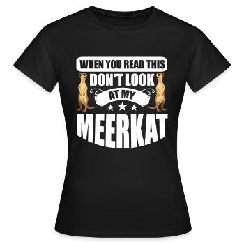 Suricate Cadeau Suricate Suricate - T-shirt Femme - noir - Devant - AI Model Female 172 dark (172cm)